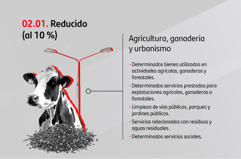 IVA reducido para agricultura, ganadería y urbanismo